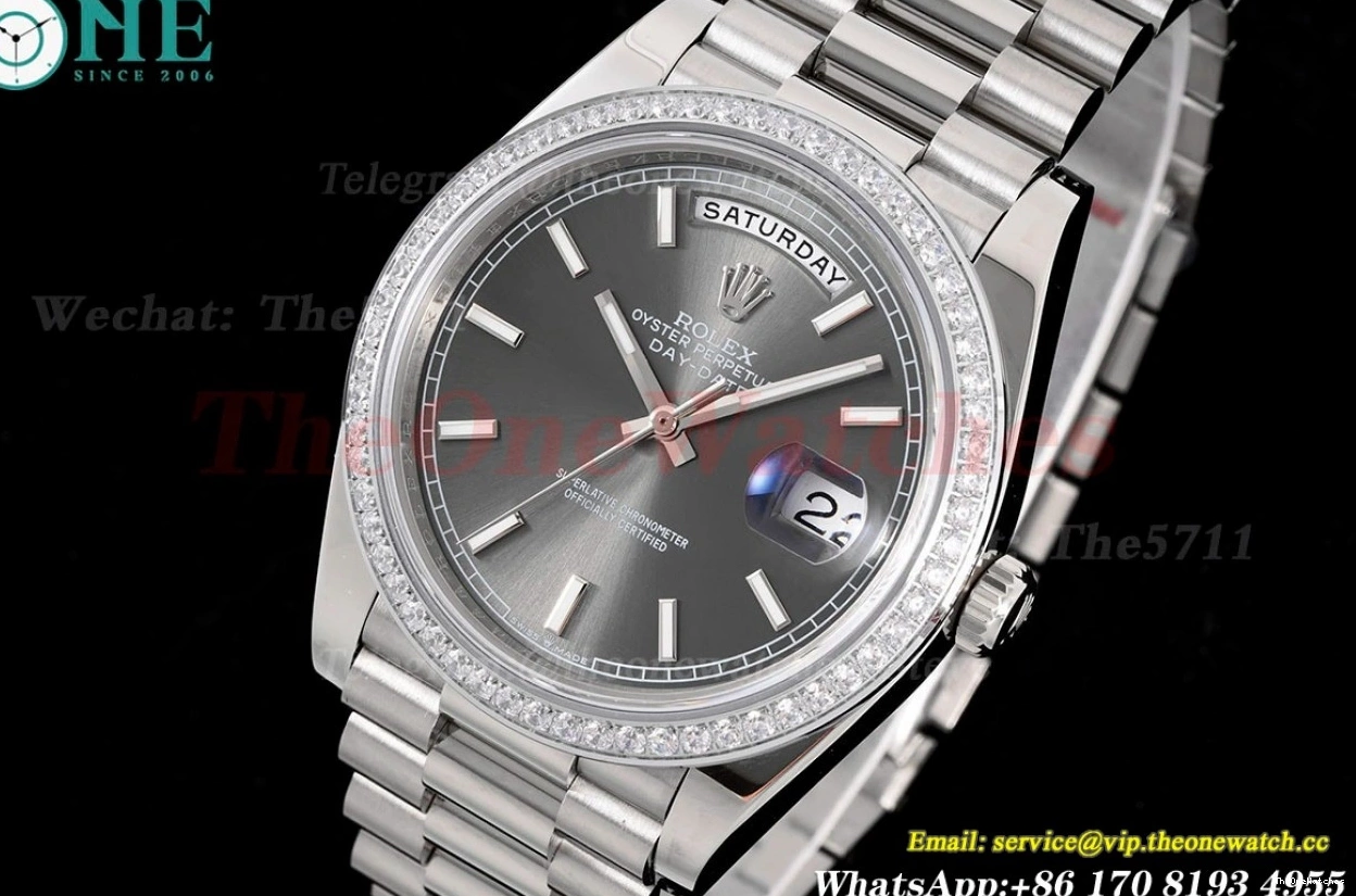 DayDate 40mm Heavy GSF SS (Tungsten 228349 SS Version) A3255 Grey Pres Stk 0309